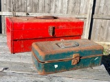 Group of 2 Metal Tool Boxes