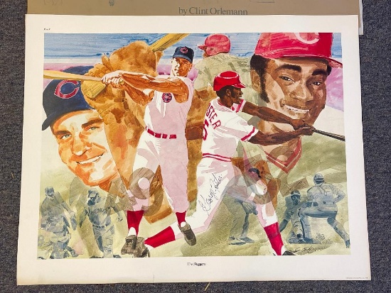 The Sluggers Poster - Signed by Cincinnati Reds Great George Foster