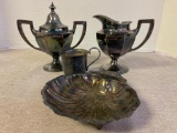 Group of 4 Silver Plated Pieces