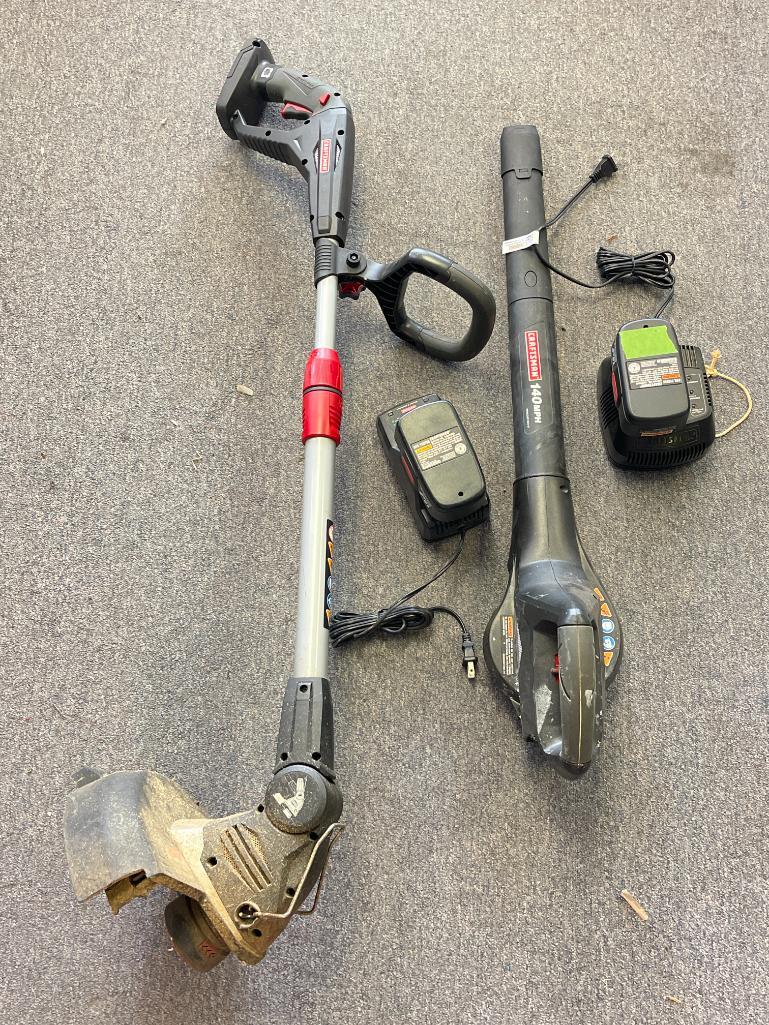 Craftsman Battery Powered Weed Wacker and Blower Proxibid