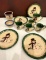 Group of Studio Pottery Christmas Dishes, Snowman Themed