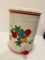 Vintage, Metal, Painted Fruit Trash Can, 10