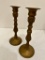 Brass, Indonisain Accented Candle Sticks, 12
