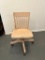 Antique, Painted, Wood, Swivel Desk Chair