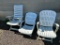 3 Heavier Duty, Plastic, Outdoor Chairs
