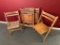 4 Vintage Folding Wood Chairs