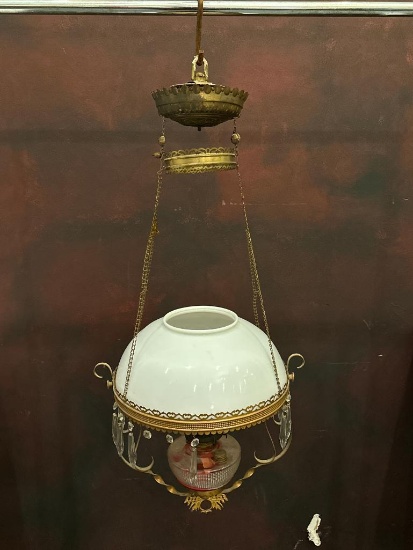 Antique Hanging Oil Lamp with no Chimney