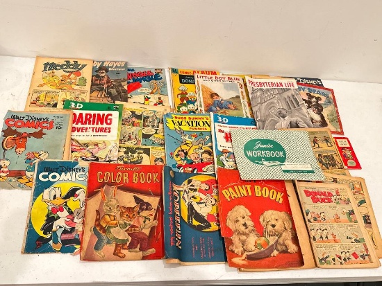 Group of Vintage Disney and More Comic Books as Shown