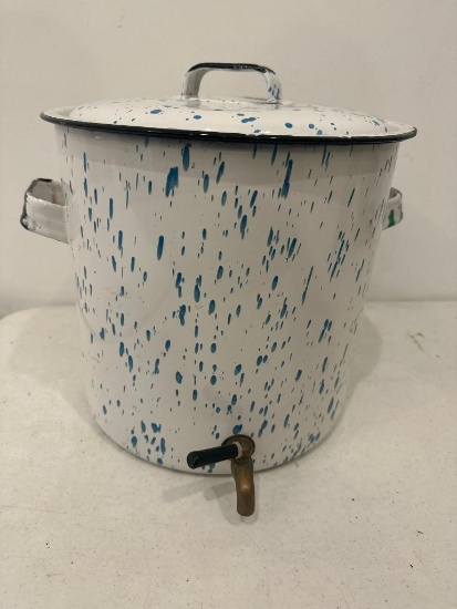 Vintage, Graniteware, Enamel Water Dispenser