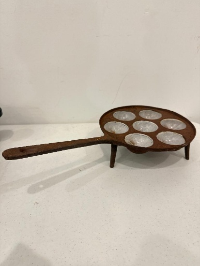 Vintage, Cast Iron Aebleskiver Pan/Skillet