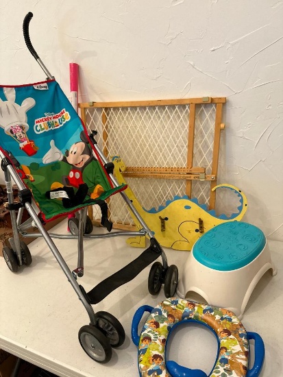 Kids Lot with Gate, Umbrella Stroller, Potty Chair and More!