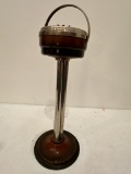 Vintage Metal Ashtray on Stand