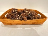 1998 Longaberger Basket with Decorative Wicker Balls
