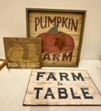 Three Wood Farm Signs
