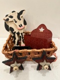 Country Craft, Decorative Lot with Basket