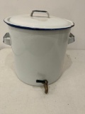 Vintage, Graniteware, Enamel Water Dispenser, 12