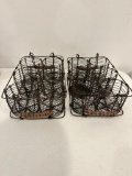 Pair of Wire Silverware/Drink Holders