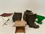 Camping and Fishing Lot with Bird Feeder and Seeder