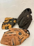 Group of 3 Baseball Gloves