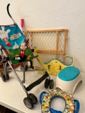 Kids Lot with Gate, Umbrella Stroller, Potty Chair and More!