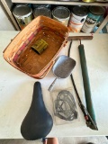 Longaberger Basket, Bike Seat, Aluminum Scoop