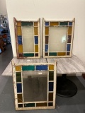 Set of Colored and Clear Glass Window Panes
