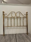 Metal, Gold Color Headboard, Full Size, 55 Inches Wide