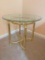Brass with Glass Top End Table