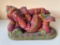 Wooden Multicolored Reclining Ganesha