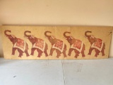 Elephant Fabric Piece Mounted on Foamboard