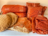 Two Sets of Hand Embroidered Bed Cover with Pillow Shams