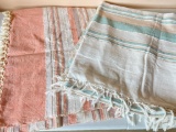 Set of 2 Similar Throw Blankets