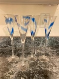 Set of 4 Fluted Glasses
