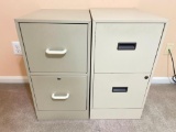 Group of 2 Metal Filing Cabinets