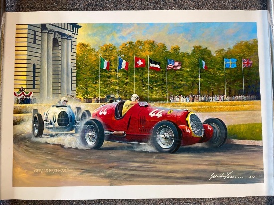 Signed Gerald Freeman Ferrari Print