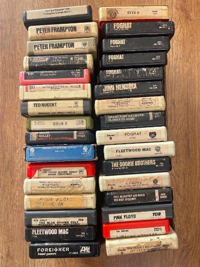 Collection of Vintage 8-Tracks Tapes