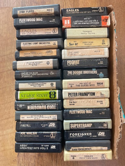 Collection of Vintage 8-Tracks Tapes