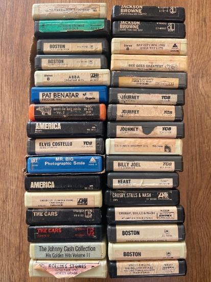 Collection of Vintage 8-Tracks Tapes