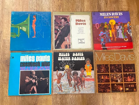 Collection of 6 Miles Davis Vinyl Record Albums