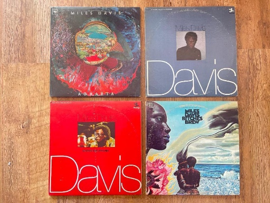 Collection of 4 Miles Davis Vinyl Record Albums