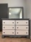 Painted Wooden Dresser with Mirror
