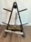 Gold's Gym Weight Plate Tree and 2 Curl Bars
