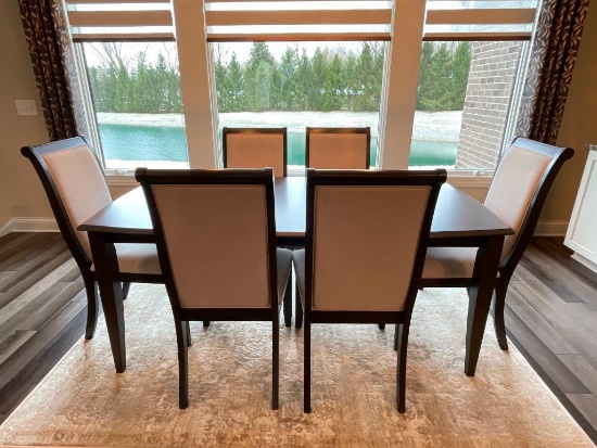 Custom Wood Dining Table and 6 Chairs