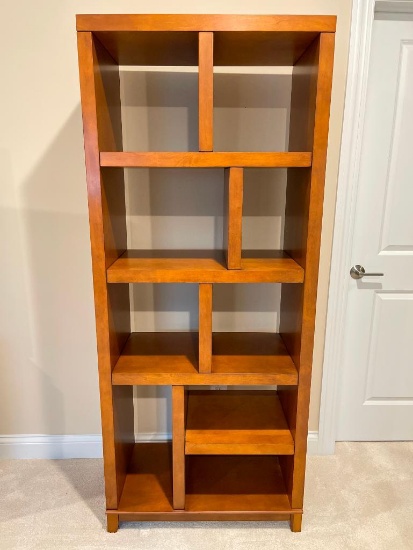 Raymour and Flanigan Solid Wood Media Tower / Bookshelf