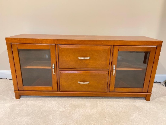 Raymour and Flanigan Solid Wood TV Stand