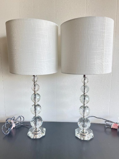 Pair of Glass Lamps