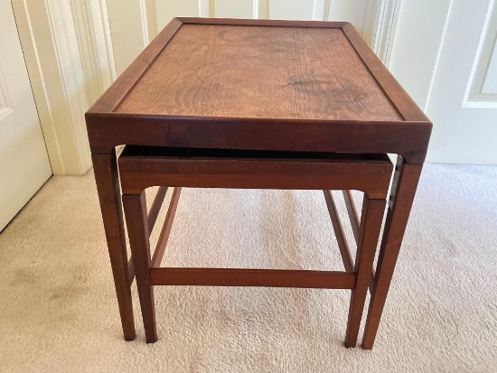 Pair of Vintage Wooden Nesting Tables