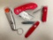 Pair of Swiss Pocket Knives and Tool Shed Box Cutter