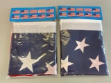 Pair of American Flags - New in Package