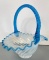 Vintage Fenton Glass Basket Vase